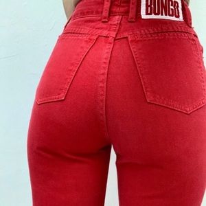 ⭐️ Super Cool Vintage Red BONGO Mom Jeans